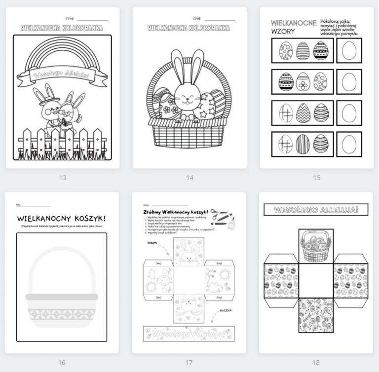 PAKIET WIELKANOCNY – Zestaw Kolorowanek I ćwiczeń – Strefa E-booków